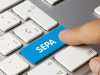 Tastatur mit Sepa-Aufschrift